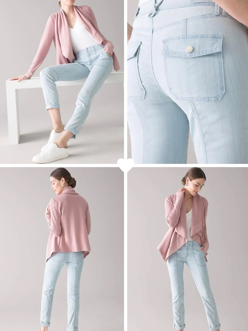 White House Black Market Light Blue Skinny Utility Jeans